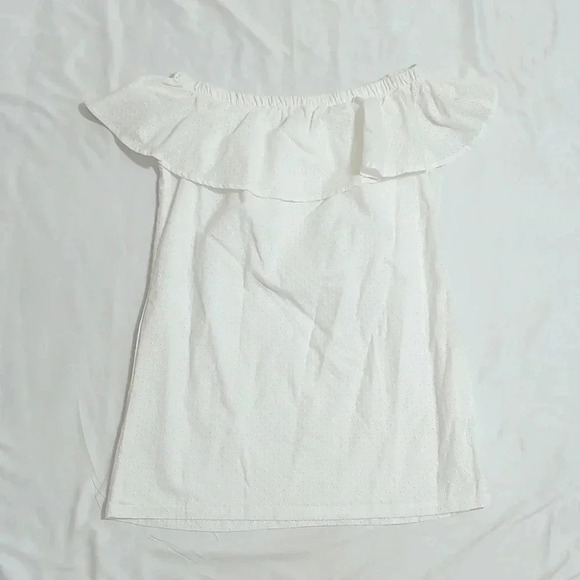 Lucky Brand Cold Shoulder Top, Color White Size M - Picture 2 of 11